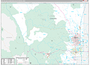 Fort Collins Wall Map Premium Style